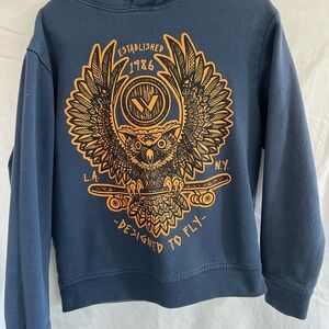 Boy's Blue Graphic Hoodie
